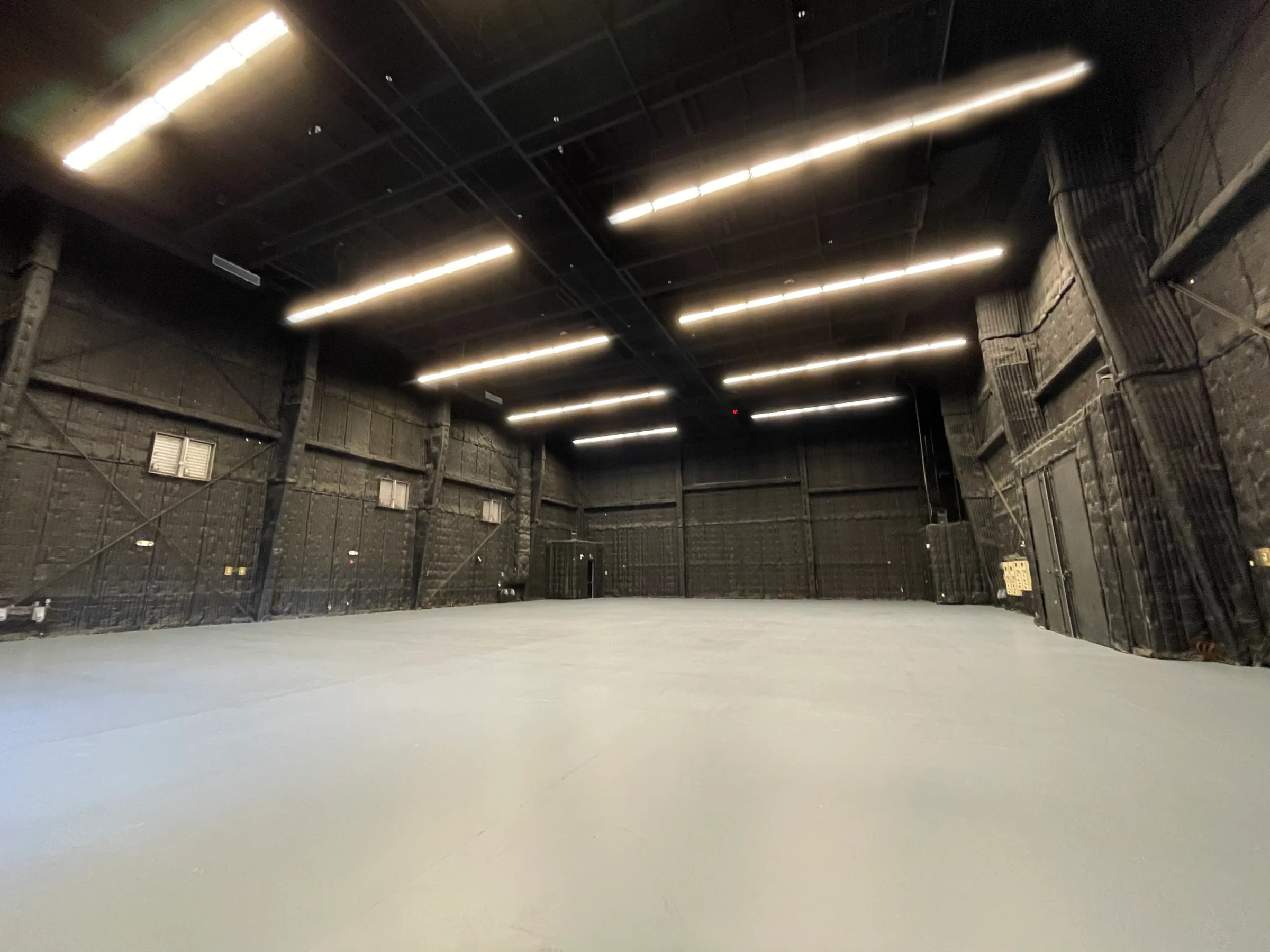 Soundstage 1, empty and lit
